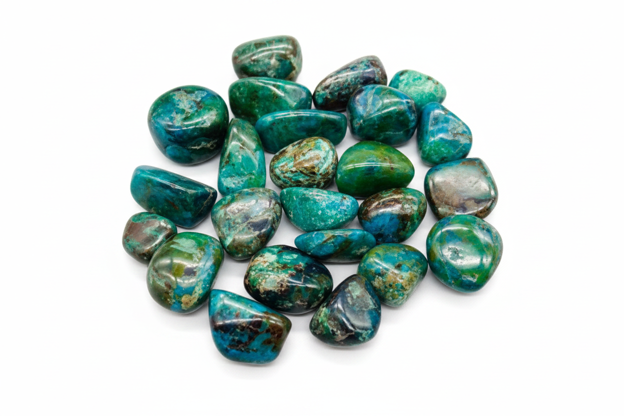 Chrysocolla Tumbled Stones, 1 Lb
