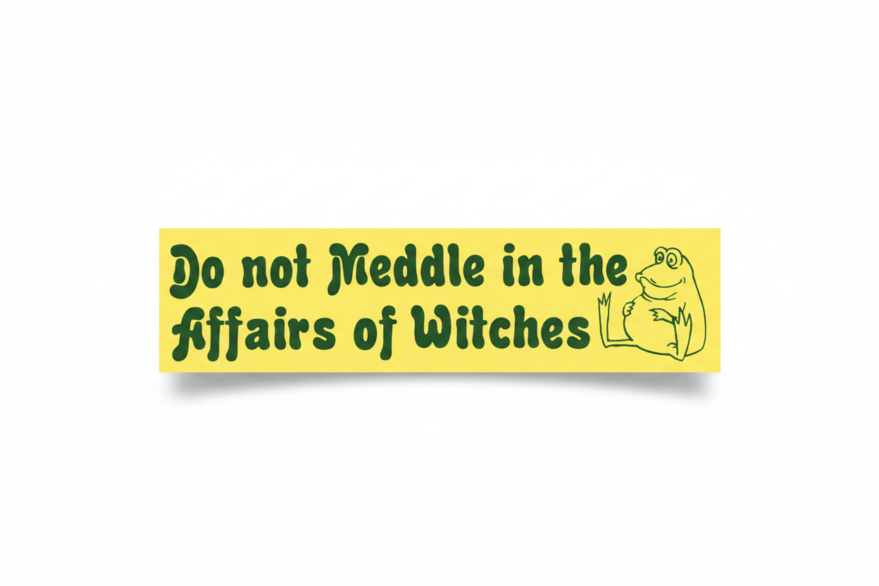 Do Not Meddle in the Affairs of Witches Bumper Sticker