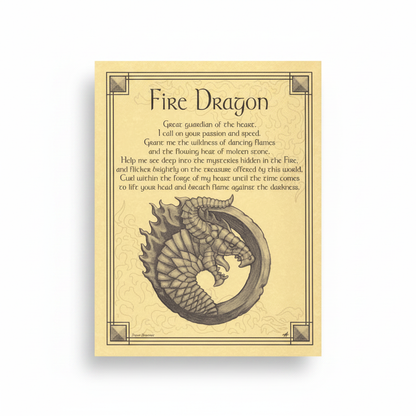 Fire Dragon Poster, 8.5" x 11"