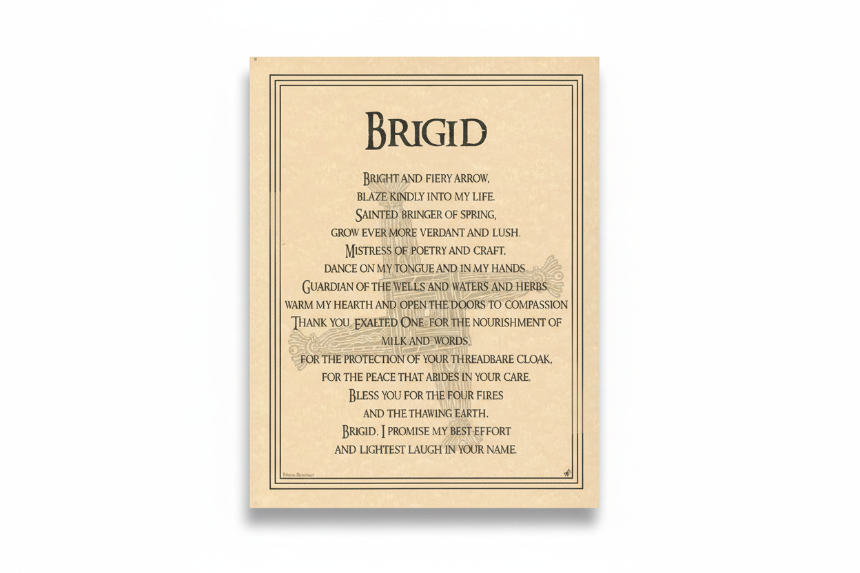 Brigid Poster by AzureGreen, 8.5 x 11 Inches