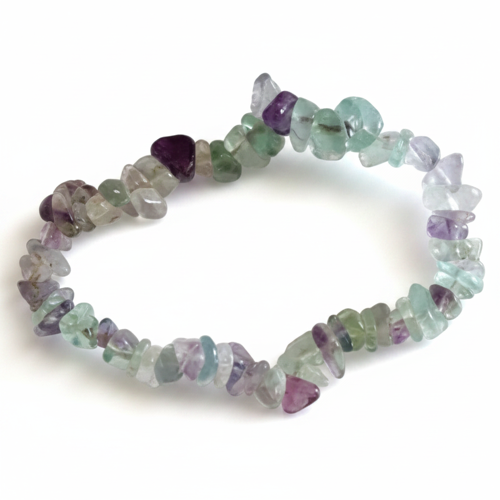 Fluorite chip bracelet