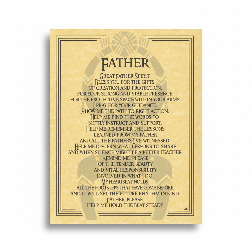 Great Father Spirit Poster, 8.5" x 11"