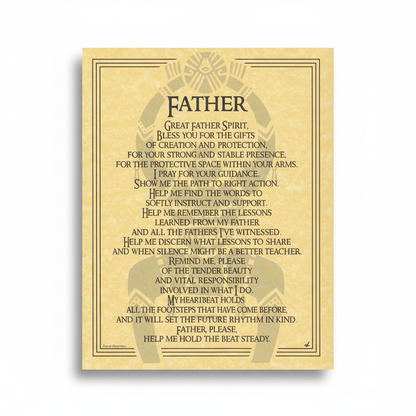 Great Father Spirit Poster, 8.5" x 11"
