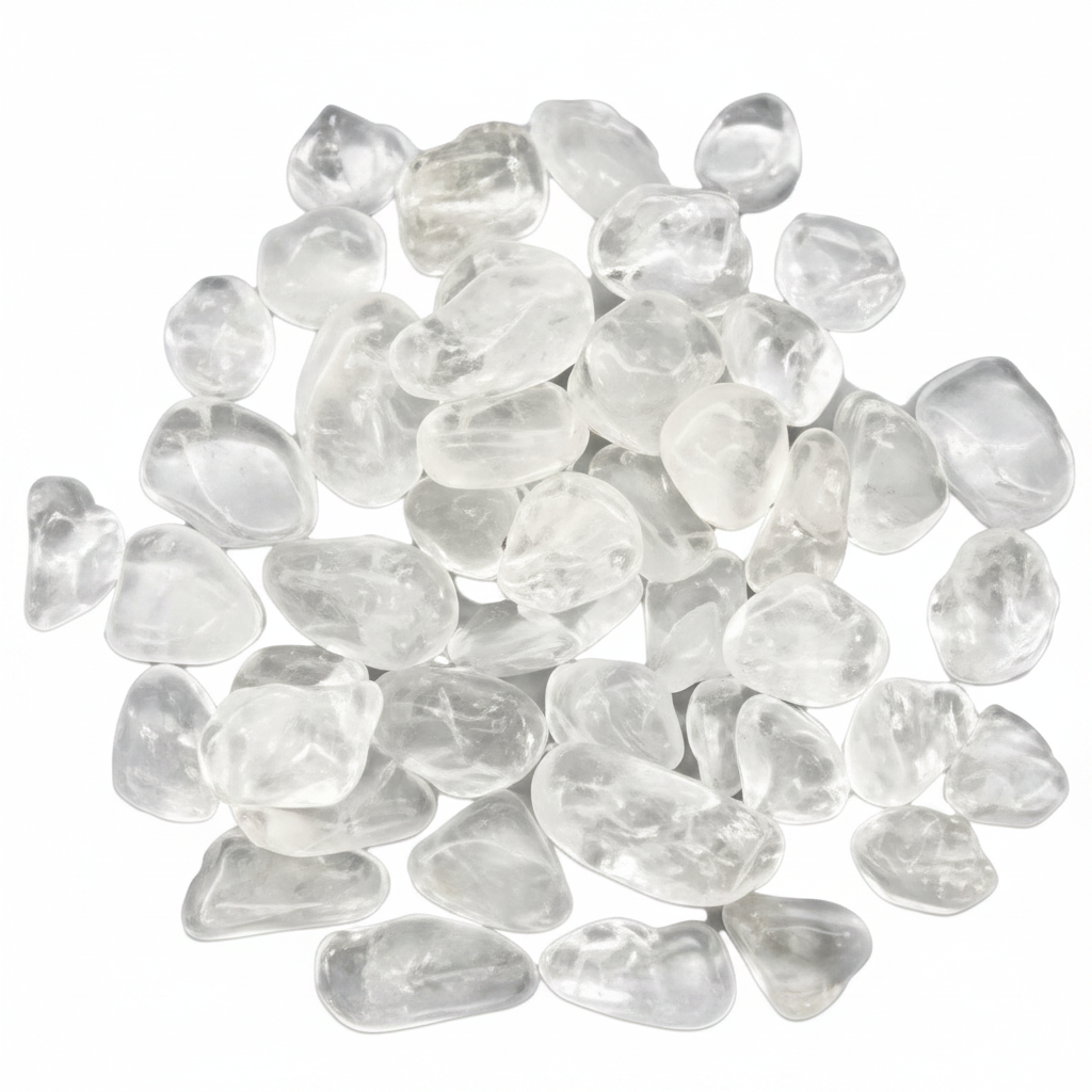 Clear Quartz Tumbled Stones, 1 lb