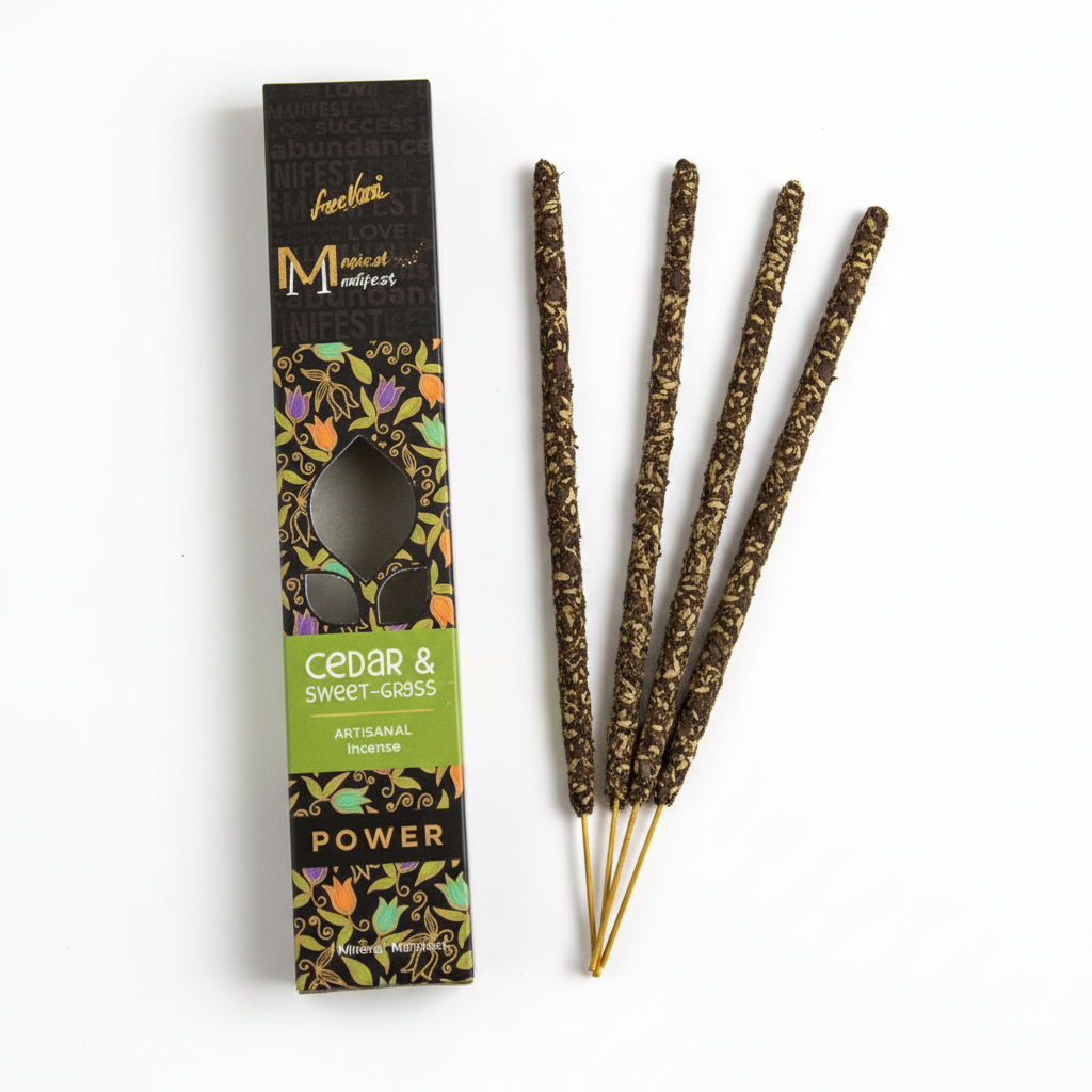 Cedar and Sweetgrass Manifest Stick, Set of 4