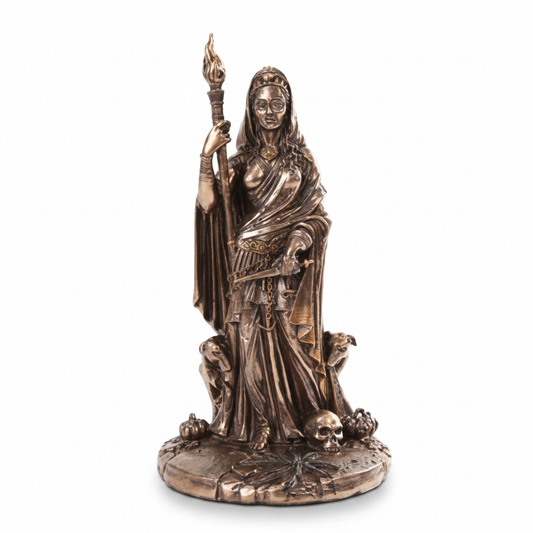 Goddess Hecate Bronze Statue, 11.25 Inches
