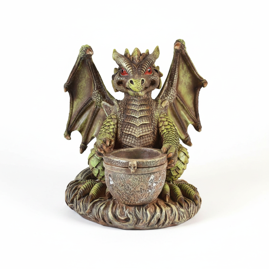 Dragon Tea Light Burner, 6.75 Inches