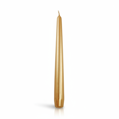 Gold Taper Candle, 9 Inches