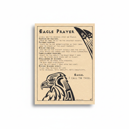 Eagle Prayer Poster, 8.5" x 11"