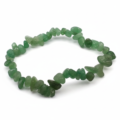 Green Aventurine Chip Bracelet, 3 1/8 Inches