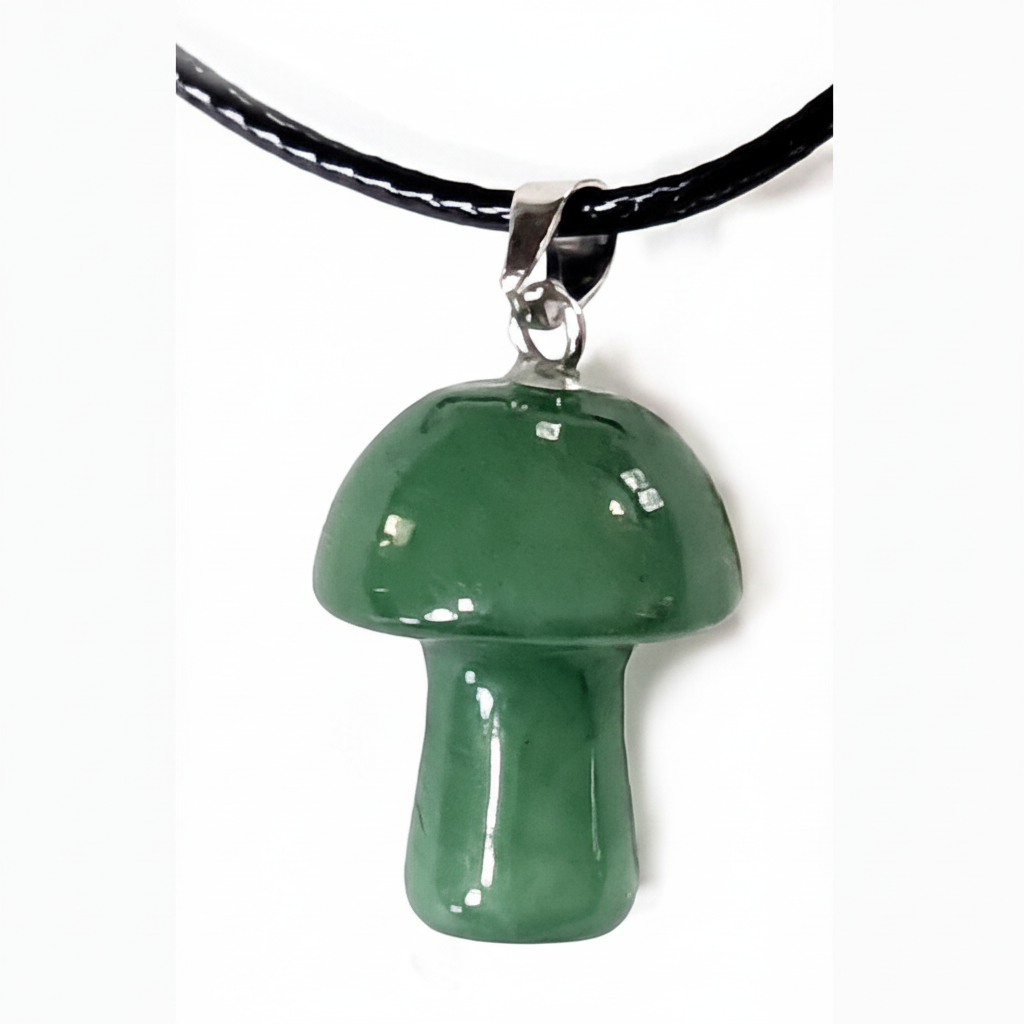 Prosperity Mushroom Necklace, detail view