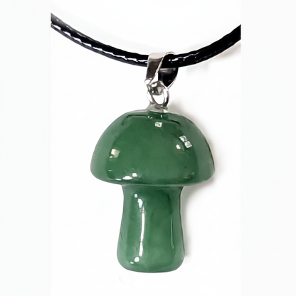 Prosperity Mushroom Necklace, detail view