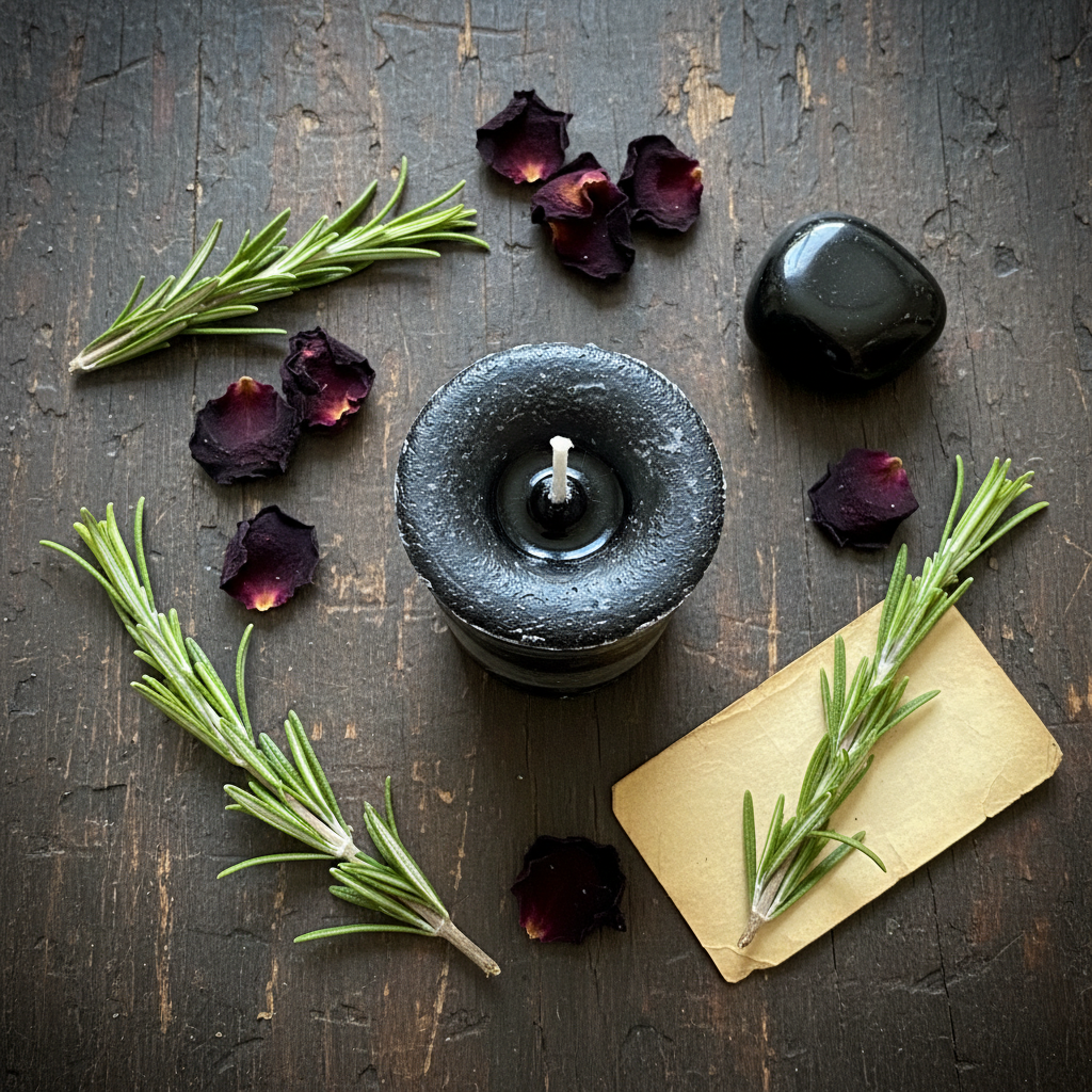 Protection Herbal Votive - Black, alternate view
