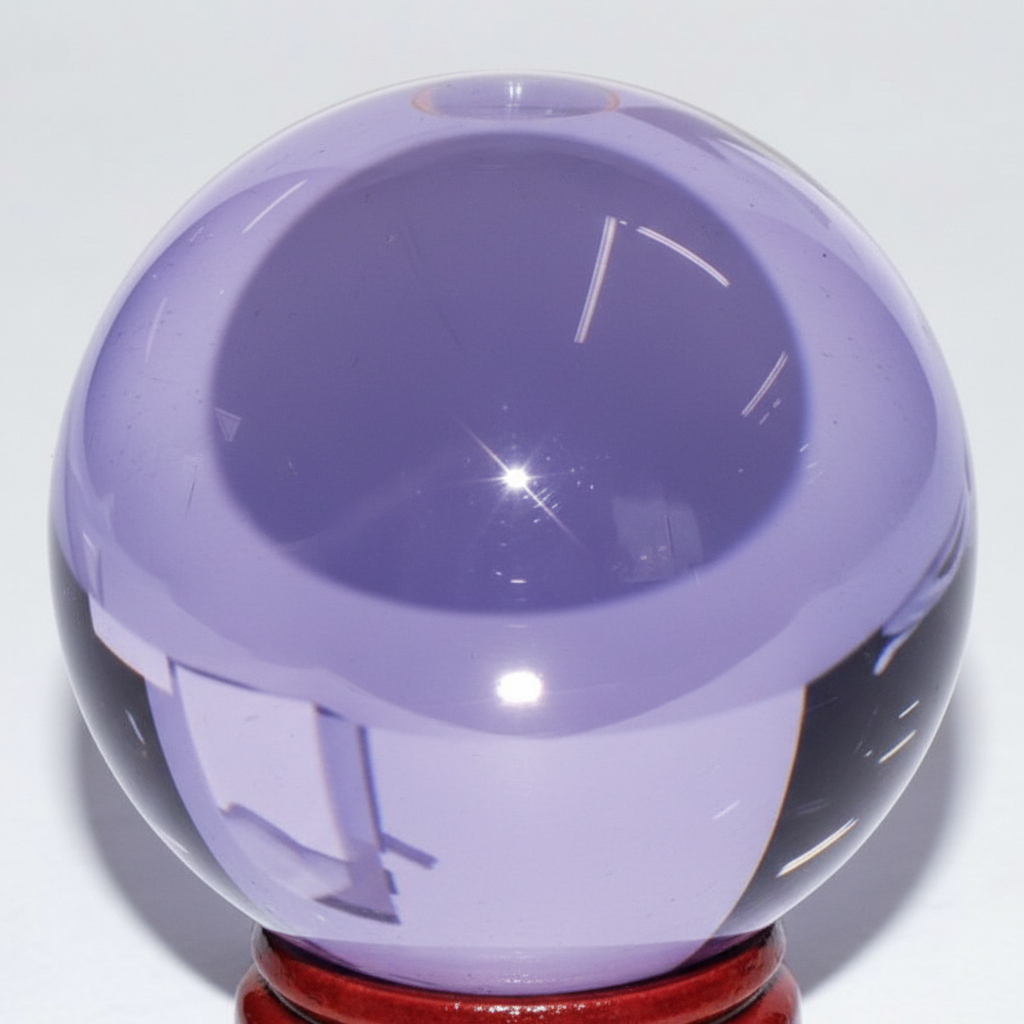 Purple Alexandrite Gazing Ball, 80mm, detail view