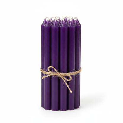 Purple Chime Candle Set of 20 – white background