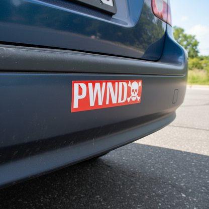 PWND Bumper Sticker – styled on bumper