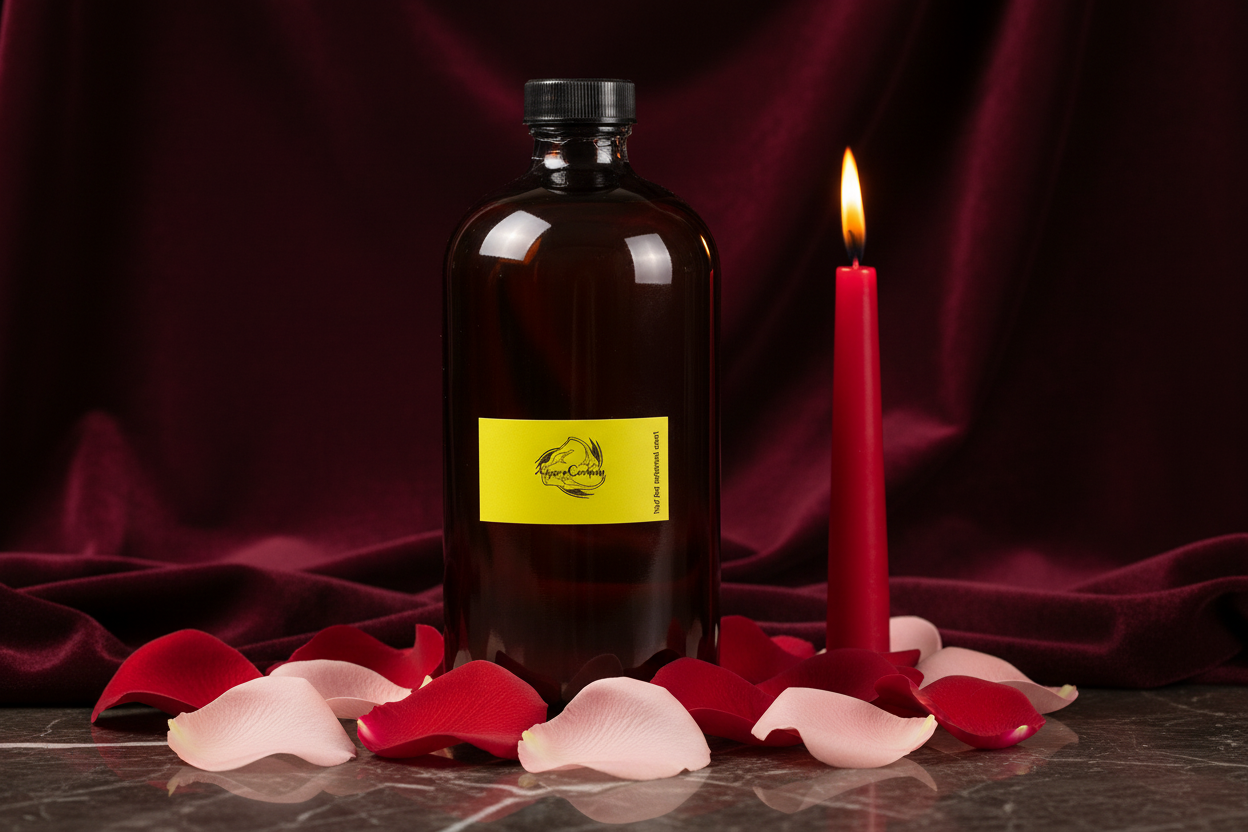 Rose Oil – Dark Marble Scene