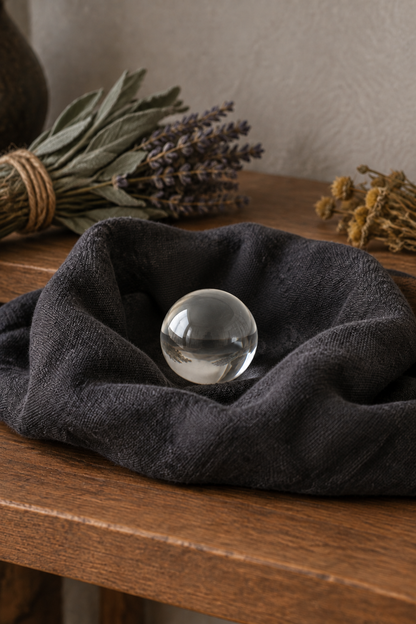 Smaller sphere styled shelf scene