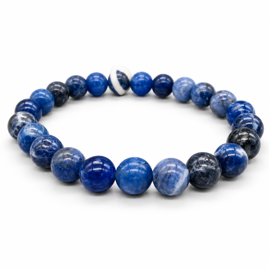 Sodalite bracelet on white