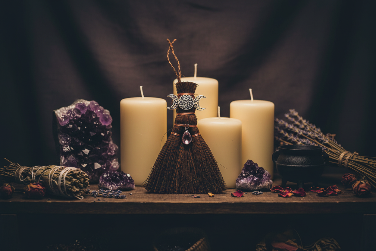 Styled Context – Altar Triple Moon Broom