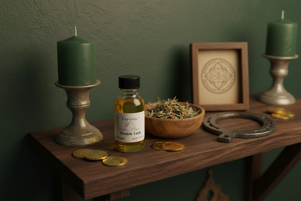 Double Luck Oil by Espiritu, 1 oz, detail view