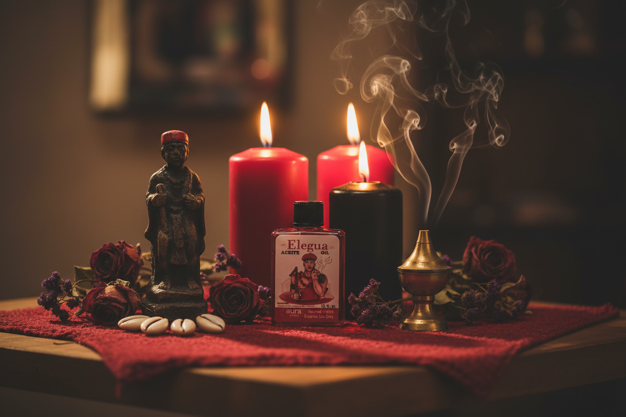Elegua Oil by Aura Variety, 4 Dram, detail view
