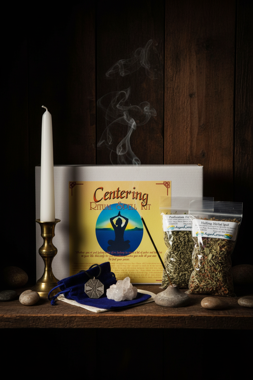 Centering Boxed Ritual Kit with Instructions, detail view