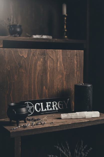 Clergy with Pentacle Bumper Sticker, detail view