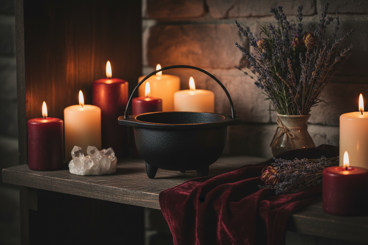 Cast Iron Cauldron with Handle, 6 Inch, alternate view