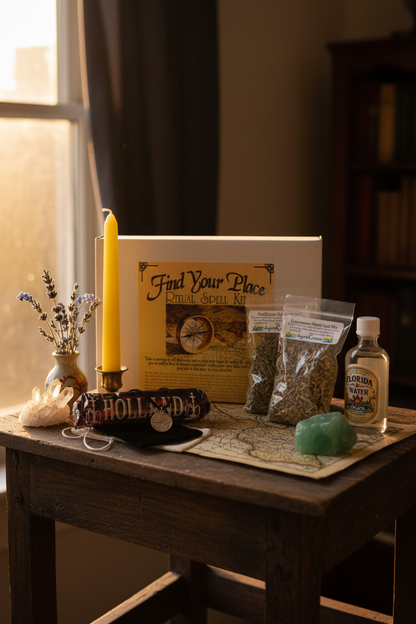 Find Your Place Boxed Ritual Kit, detail view