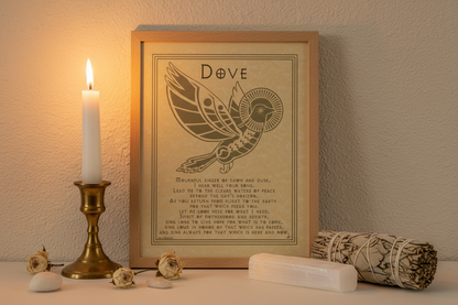 Dove Prayer Poster by AzureGreen, 8.5 x 11 Inches, alternate view