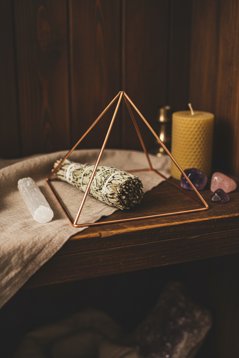 Copper Pyramid Energizer, 6", detail view