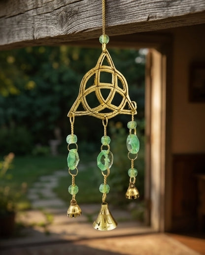 Brass Triquetra Wind Chime 11 Inch