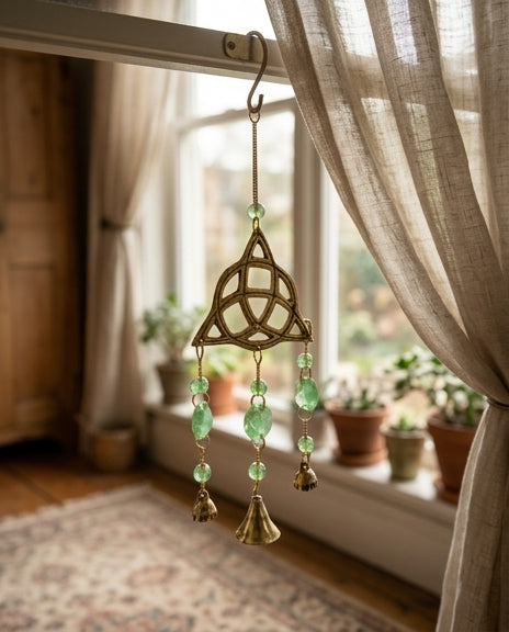 Brass Triquetra Wind Chime 11 Inch