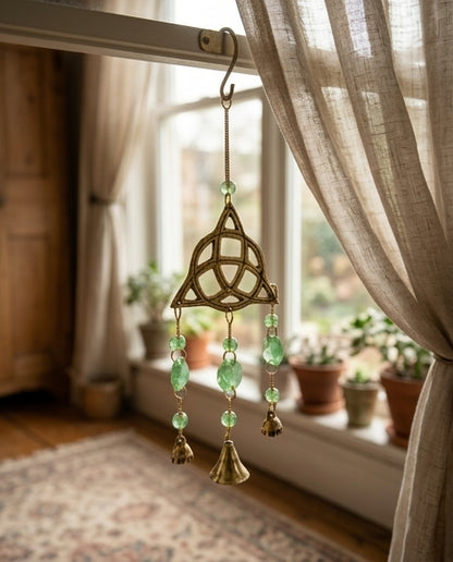 Brass Triquetra Wind Chime 11 Inch