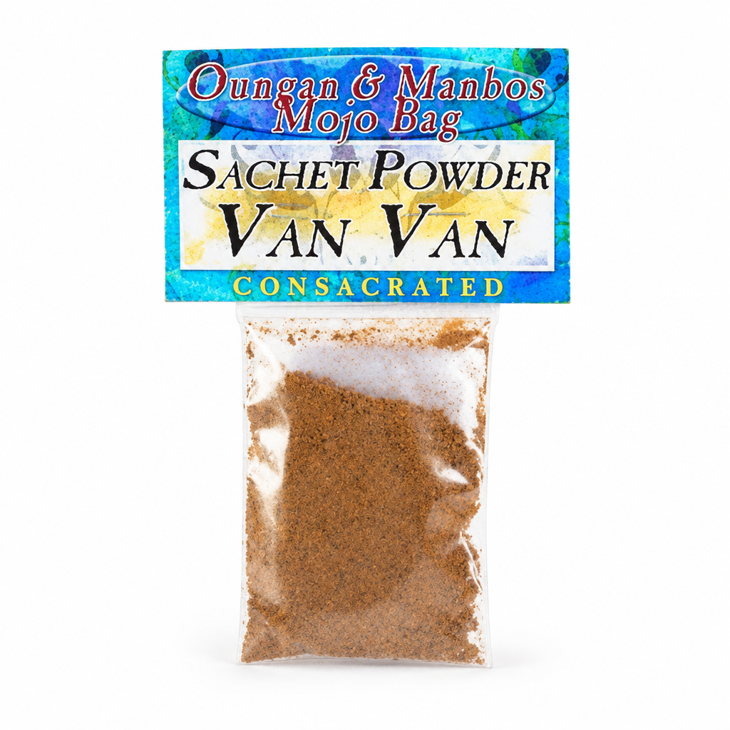 Van Van sachet powder on white
