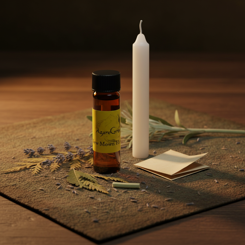 Yellow Label New Mown Hay Oil, 2 Dram, styled on altar